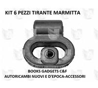 For Alfa Romeo Mito Tutti i Modelli Kit 6 Pezzi Tiranti Tassello Marmitta Unigom