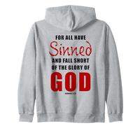 For All Have Sinned - Romans 3:23 KJV Christian Gospel Felpa con Cappuccio