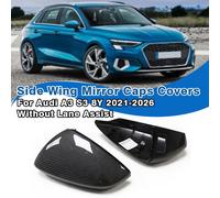For Audi A3 S3 8Y 2021-2026 Real Carbon Fiber Side Wing Mirror Caps Covers Pair
