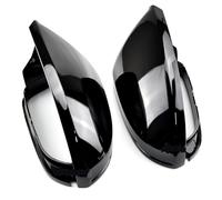 For Audi A6 C7 S6 2012-2018 Car Rearview Mirror Cover Side For Wing Protect Frame Covers Trim Carbon Black And Bright copertina(Bright black)