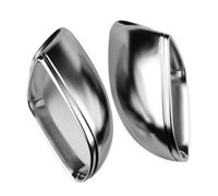 For Audi Q5 8R Q7 4L SQ5 Tappi di copertura specchietti laterali cromati 2009 2010 2011 2012 2013 2014 2015 2016 Argento opaco(Without lane assist)