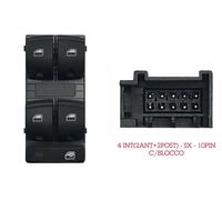 For Audi Q7 10.2005>10.2011 Blocco Pulsanti Alzacristalli Porta Ant Sx 10pin
