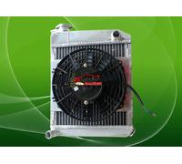 For AUSTIN ROVER MINI cooper Aluminum Radiator +Shroud + Fan MT 1275 1959-97 60