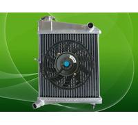 For Austin Rover Mini Cooper & Morris Aluminum radiator+FAN 1967-1991 1968 1969