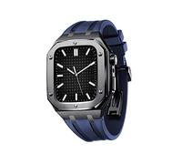 For Band 45mm 44mm Full Coverage protective case Men Women Metal Protective Cover Case With Silicone Strap Shockproof Bumper