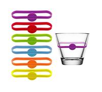 for Bar Party Wine Labels Glasses Drinking Tag Set Silicone Mark Long Strips Goblet Tag Glass Markers 6pcs Clever and attractive