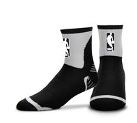 For Bare Feet NBA Logoman Surge Quarter Sock Calzini, Nero, L Uomo