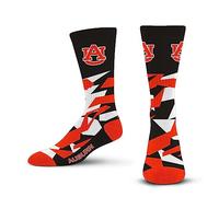 For Bare Feet NCAA AUBURN TIGERS Shattered Camo Crew Sock Team Color Large