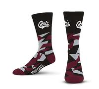 For Bare Feet NCAA MONTANA GRIZZLIES Shattered Camo Crew Sock Team Color Large