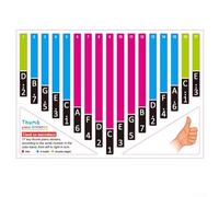 For Beginner's Guide - Set di 17 adesivi Kalimba per semplificare la pratica musicale