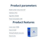 For Bitaxe Gamma 601 BTC Solo Miner 1.2TH/S 18W BM1370 Asic Chip+Lucky Miner LV07 V7 1TH/S BTC Crypto Asic Miner US PLUG