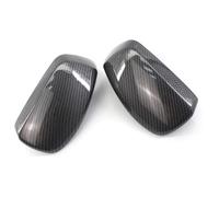 For BMW 5 Series E60 E61 Fiber Mirror Cover, Rearview Mirror Housing Cap Replacement for 525i 528i 530i 530d, Bright Black Side Mirror Cover(Carbon Fiber)