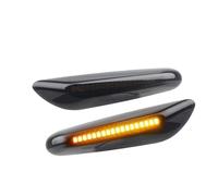 For BMW Serie 1 3 5 E60 E61 E81 E82 E88 E46 E90 E91 E92 E93 X3 E83 X1 E84 Indicatore laterale dinamico a LED Ambra Super luminoso for luci ripetitore sequenziale Canbus(Black)