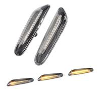 For BMW Serie 1 3 5 E60 E61 E81 E82 E88 E46 E90 E91 E92 E93 X3 E83 X1 E84 Indicatore laterale dinamico a LED Ambra Super luminoso for luci ripetitore sequenziale Canbus(Transparent)