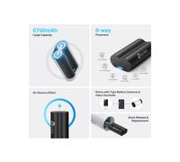 FOR CAM/DORBELL 3.6V 6700MAH 24.12WH 1MICRO USB