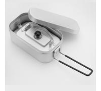 For Campeggio Pranzo Scatola 2-in-1 Alluminio Cucina Pentole Durevole Pieghevole