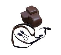 For Canon EOS R50 R100 Detachable PU Leather Camera Bag Protective Cover with Shoulder Strap