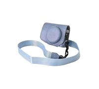 (For Canon G7 X Mark III / G7X3, Blue) Retro Litchi Texture Leather Full Body Camera Case Bag with Strap