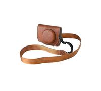 (For Canon G7 X Mark III / G7X3, Coffee) Retro Litchi Texture Leather Full Body Camera Case Bag with Strap