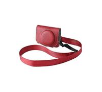 (For Canon G7 X Mark III / G7X3, Red) Retro Litchi Texture Leather Full Body Camera Case Bag with Strap
