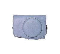 (For Canon PowerShot SX740 HS, Blue) Retro Litchi Texture Leather Full Body Camera Case Bag with Strap