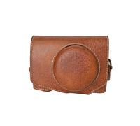 (For Canon PowerShot SX740 HS, Coffee) Retro Litchi Texture Leather Full Body Camera Case Bag with Strap
