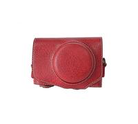 (For Canon PowerShot SX740 HS, Red) Retro Litchi Texture Leather Full Body Camera Case Bag with Strap