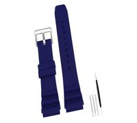 For CASIO for Swordfish MDV106-1A MDV-107 MTP-VD01 MDV-106D EFR-303L Cinturino da polso sportivo in silicone da uomo (22 mm)(Blue Silver)