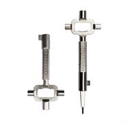 for- Chiave combinata per installazione serratura della porta, chiave multifunzione in acciaio inox con scala di misurazione, confezione da 2 (13,8 x 6,6 cm e 7,67 x 2,67 pollici) per