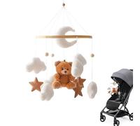 For Crib - Brown Bear Bell For Crib | Romantic Sensory Toy, 360 Degree Rotatio To Provide Non ostruttive Suspending, This Toddlen For Boys Girls Kids Bassinet Bedroom