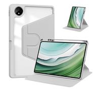 for Custodia girevole compatibile con Huawei MatePad 11.5 S 2025/2024 con portapenne, custodia protettiva, supporto, retro trasparente, funzione di accensione/spegnimento automatico per(Gray)