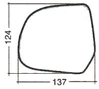 For Dacia Duster 05.2010>09.2013 Vetro Sx Cromato per Specchietto Retrovisore