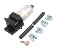 For Diesel Heater Fuel with Preheating and Moisture Removal, Real Glass Inline Oil-Water Separator for Car Truck Parking Heater, Includes Hose Clamp Screw Set