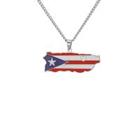 For European and American countries Stainless Steel Map Pendant Necklaces Simplicity Jewelry Gold Color Items for Women Man Party Gifts Earrings Sets Jewelry (Model 44)