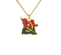For European and American countries Stainless Steel Map Pendant Necklaces Simplicity Jewelry Gold Color Items for Women Man Party Gifts Earrings Sets Jewelry (Model 49)