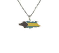 For European and American countries Stainless Steel Map Pendant Necklaces Simplicity Jewelry Gold Color Items for Women Man Party Gifts Earrings Sets Jewelry (Model 32)