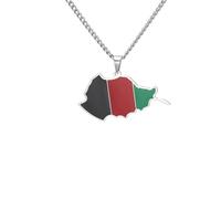 For European and American countries Stainless Steel Map Pendant Necklaces Simplicity Jewelry Gold Color Items for Women Man Party Gifts Earrings Sets Jewelry (Model 112)