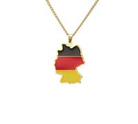 For European and American countries Stainless Steel Map Pendant Necklaces Simplicity Jewelry Gold Color Items for Women Man Party Gifts Earrings Sets Jewelry (Model 105)