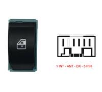 For Fiat Idea 10/2003>12/2012 Pulsante Interrutore Alzacristalli Ant. Dx 5 pin