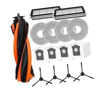 For For Conga X70 Robot Vacuum Cleaner Replacement Parts Pack Of 15: Main Brushes, Side Brushes, HEPA, Microfibre Wipes, Dust Bags For Robot Vacuum Cleaner Accessories(A)