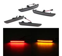 FOR FORD MUSTANG 2010-2014 LED SIDE MARKER LIGHT LAMP SMOKED 4PCS FRONT & REAR