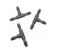 For Garden Hose Connector 3/5mm Barbed Equal Tee Joint 50 Pcs For 3 Mm Inner Diameter Hose Plastic Irrigation System