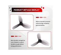 For Gemfan Hurricane 3-Blade Toothpick Propeller 1.5mm for RC FPV Racing Freestyle Toothpick Drones 16 Pack