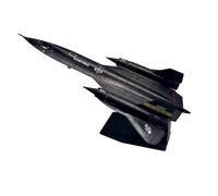 For gli Stati Uniti SR71 modello di aeroplano in metallo pressofuso, giocattolo da regalo for ragazzi, ornamenti in scala 1/144(Black)