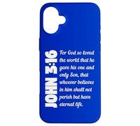 For God so loved the world John 3:16 Custodia per iPhone 16 Plus
