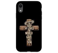 For God So Loved The World - Scrittura religiosa - Croce Custodia per iPhone XR