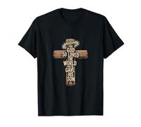 for God So Loved The World - Scrittura Religiosa - Croce Maglietta