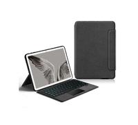 For Google Pixel Tablet PU Leather Stand Case with Backlit Keyboard, Multi-Touch Trackpad
