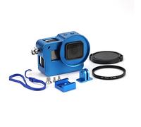 For Gopro Hero5/6 Metal Battery Cover + UV Mirror for Sports Cameras Rechargeable Side Cover Metal Side Cover Accessories Gopro Hero5/6 Accessory Camera Accessories (Gopro Hero5/6, Blue) GP416