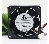 For - High-Precision Double Ball Bearing, 80mm x 80mm x 38mm, Long Life, High Airflow 8038 PFR0848XHE 48V 1.50A 4-Wire Server Fan LMNCBVYA